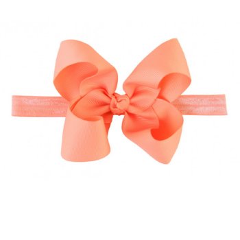 Ruffle Butts Coral Bow Headband