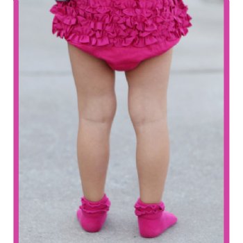 Ruffle Butts Fuchsia Ruffled Socks 