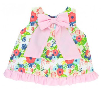 Ruffle Butts "English Garden" 2 Pc. Swing Top and Diaper Cover Set