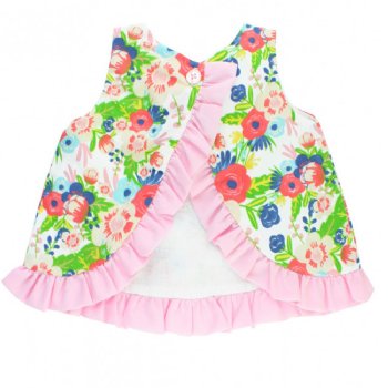 Ruffle Butts "English Garden" 2 Pc. Swing Top and Diaper Cover Set