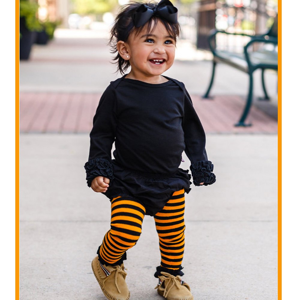 orange infant tights