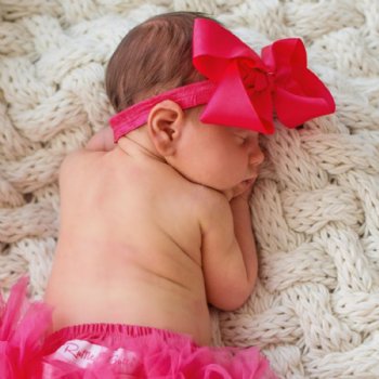 Ruffle Butts Hot Pink Bow Headband