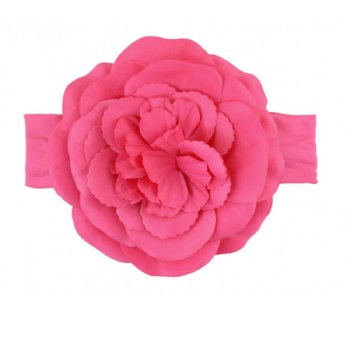 Ruffle Butts "Aubrey" Candy Pink Floral Headband