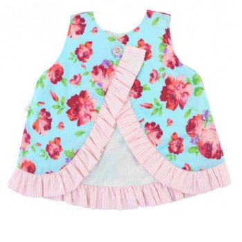 Ruffle Butts "Life is Rosy" Swing Top and Diaper Cover Set for Baby Girls