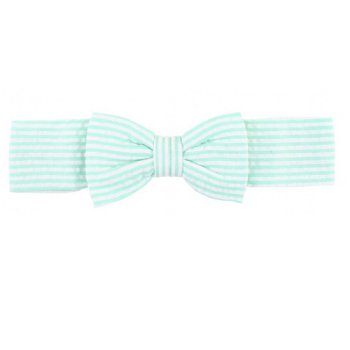 Ruffle Butts Mint Green Seersucker Headband