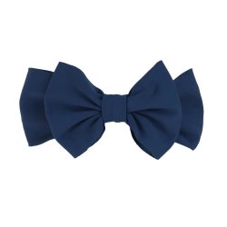 Ruffle Butts Navy Blue Swim Bow Headband For Baby and Toddlers