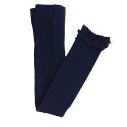 Ruffle Butts Navy Blue Footless Tights with Ruffle for Newborn to Toddlers