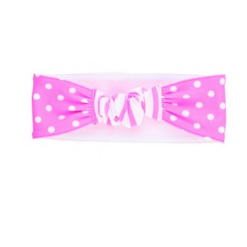 Ruffle Butts "Neon" Hot Pink Polka Dot Swim Headband