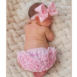 Ruffle Butts Hot Pink Bow Headband