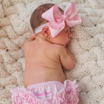 Ruffle Butts Pink Bow Headband