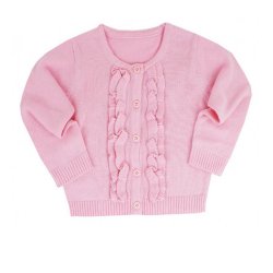 Ruffle Butts Pink Ruffled Cardigan for Baby Girls