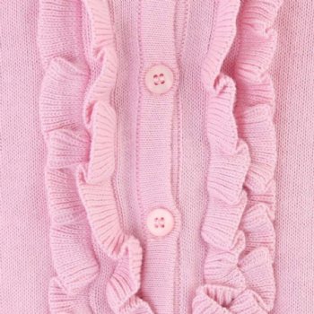 Ruffle Butts Pink Ruffled Cardigan for Baby Girls