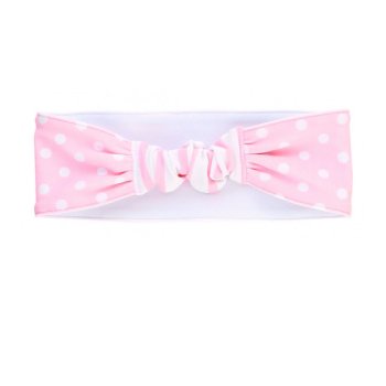Ruffle Butts Pink Polka Dot Swimwear Headband