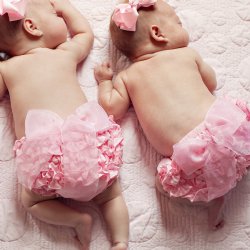 Ruffle Butts Pink Diaper Cover with Organza Bow