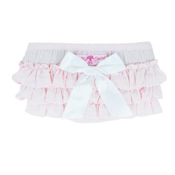Ruffle Butts Pink Seersucker Swing Top Set for Baby and Toddlers