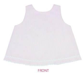 Ruffle Butts Pink Seersucker Swing Top Set for Baby and Toddlers