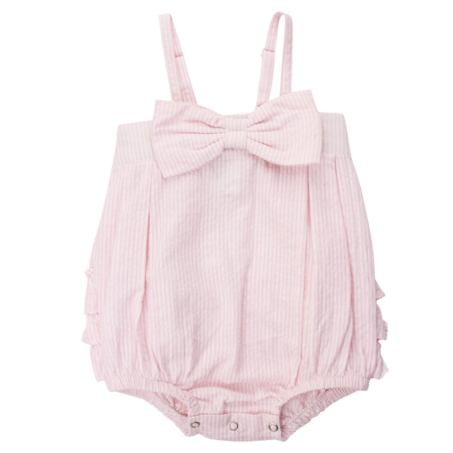 seersucker bubble romper