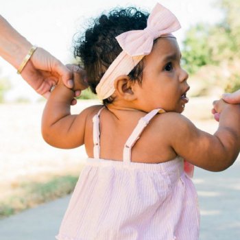 Ruffle Butts Pink Seersucker Headband