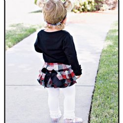 Ruffle Butts Red, White and Black Plaid Diaper Cover