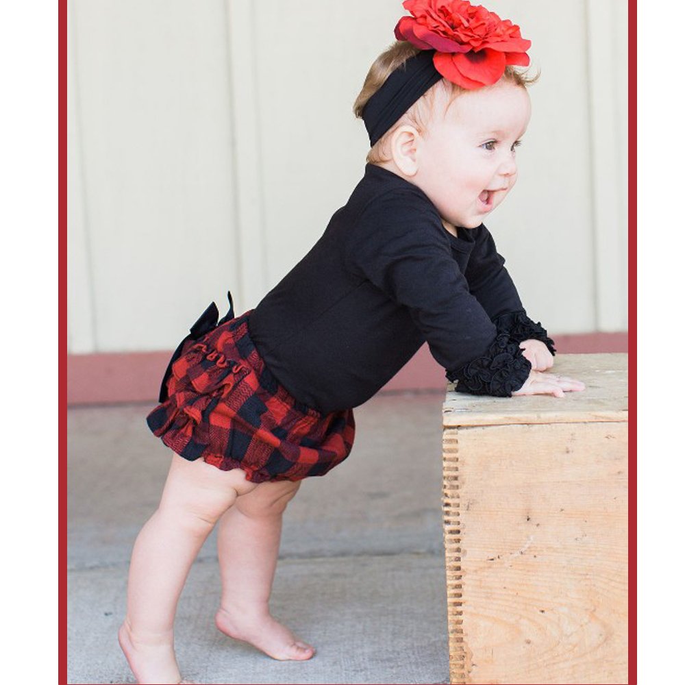 Ruffle Butts Black Long Sleeve Layering Bodysuit Onesie