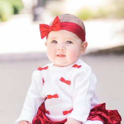 Ruffle Butts Red Sateen Headband