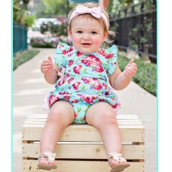 Ruffle Butts "Life is Rosy" Ruffle Romper