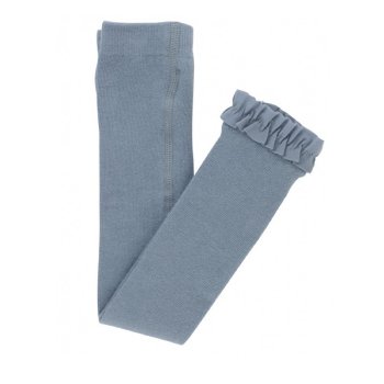 Ruffle Butts Slate Blue Footless Tights with Ruffle