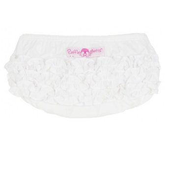 Ruffle Butts White Diaper Cover