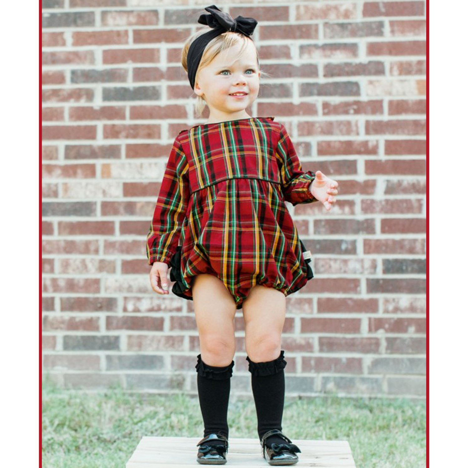 baby girl black knee high socks