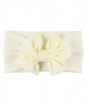 Ruffle Butts Ivory Big Bow Headband for Baby Girls and Toddlers