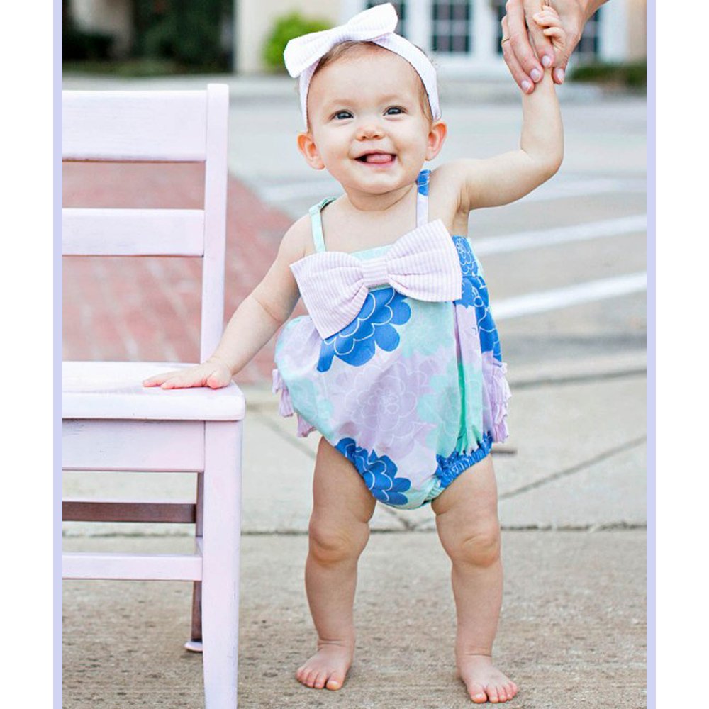Ruffle Butts Pastel Petals Bubble Romper