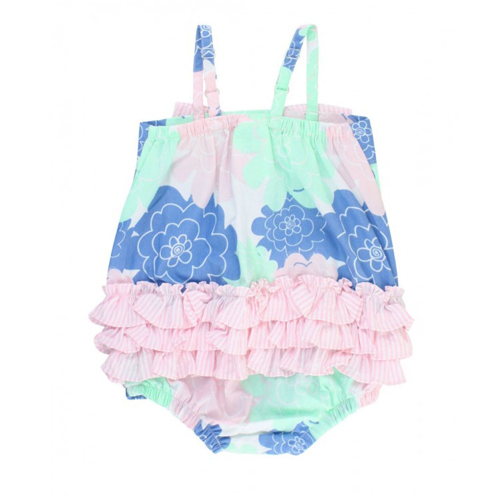Ruffle Butts Pastel Petals Bubble Romper