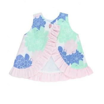Ruffle Butts "Pastel Petals" 2 Pc. Swing Top and Diaper Cover Set