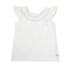 Ruffle Butts White and Lime Green Tank Top for Baby Girl and Toddlers