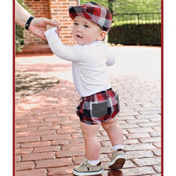 Rugged Butts Red, Black and White Bloomer for Boys
