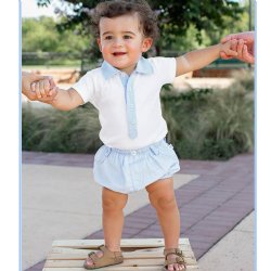 Rugged Butts Blue Chambray Baby Boys Bloomer