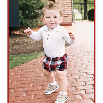 Rugged Butts Red, Black and White Bloomer for Boys