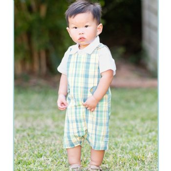 Rugged Butts White Short Sleeve Dobby Onesie for Baby Boys