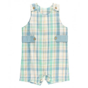 Rugged Butts "Hampton Plaid" Onesie Romper for Baby Boys