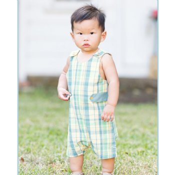 Rugged Butts "Hampton Plaid" Onesie Romper for Baby Boys