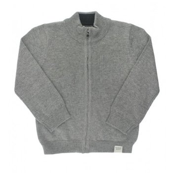 Rugged Butts Heather Grey Full Zip Sweater for Infants and Toddler Boys