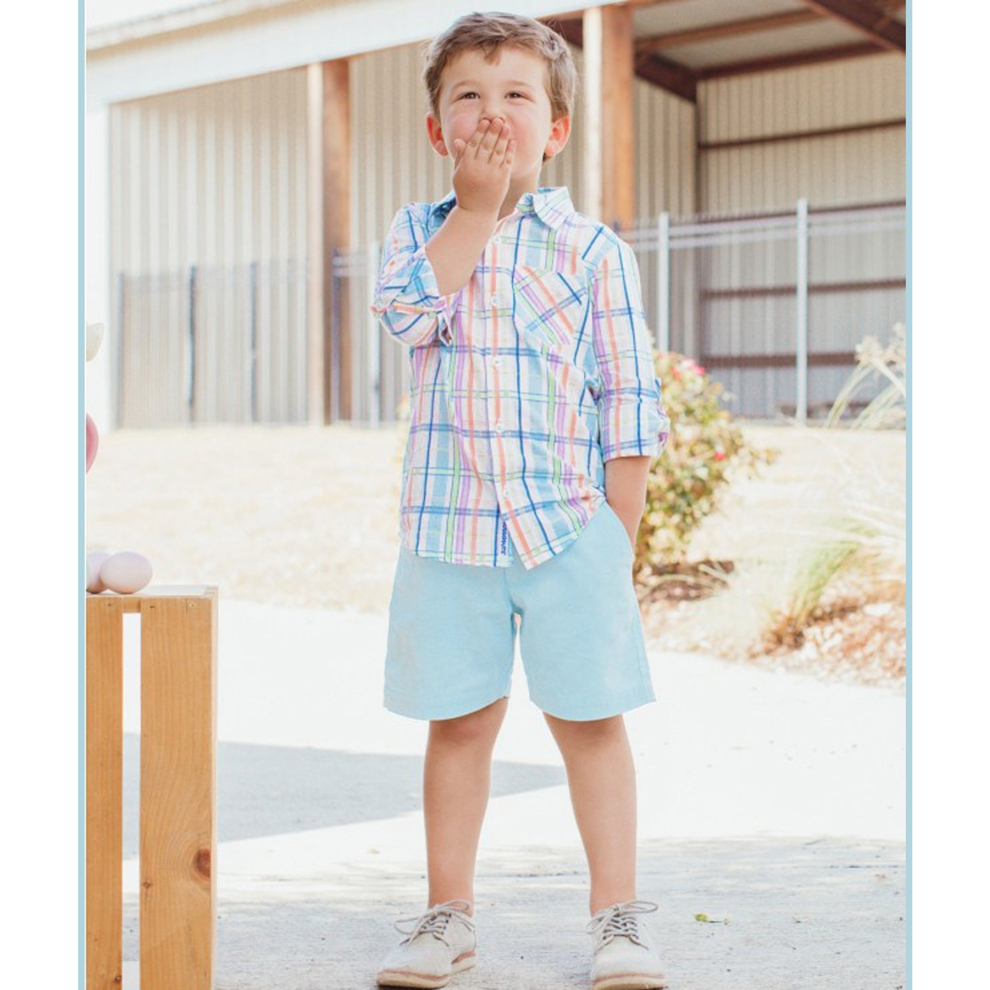 Rugged Butts Blake Plaid Button Down Shirt for Baby Boys
