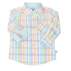 Rugged Butts "Blake" Plaid Button Down Shirt for Baby Boys