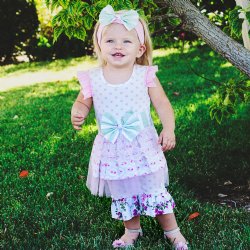 She Bloom "Adison" Romper for Baby Girls