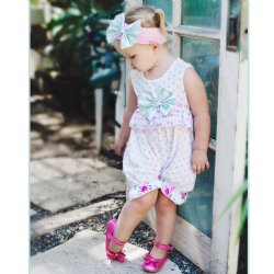 She Bloom "Adison" Bubble Romper for Baby Girls