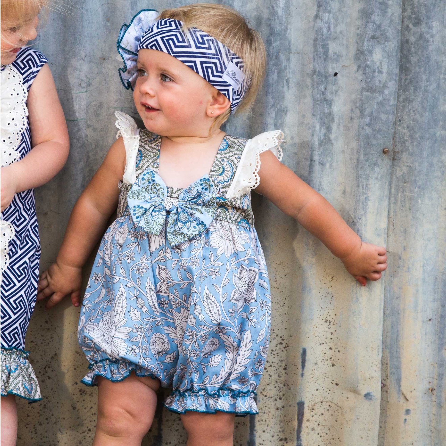 She Bloom Blueberry Farm Sunsuit for Baby Girls