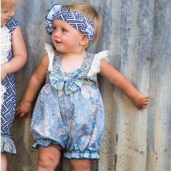 She Bloom "Blueberry Farm" Sunsuit for Baby Girls