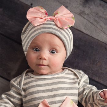 She Bloom "Peggy Sage" Hat for Newborn Girls