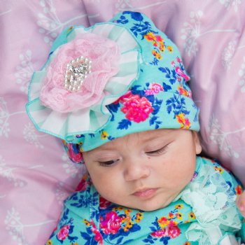 She Bloom "Sherbet" Sweet Floral Hat for Newborn to Toddlers
