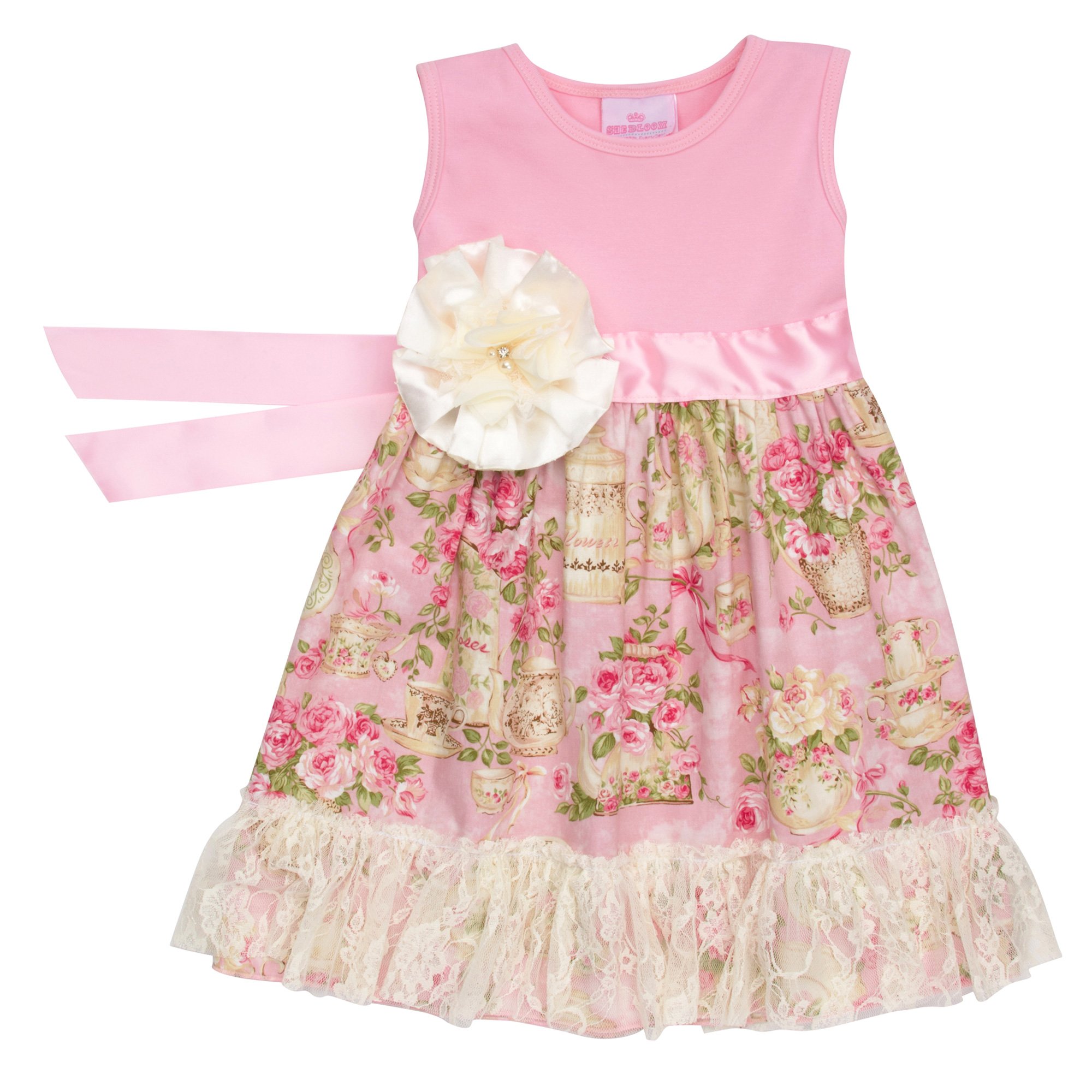 She Bloom "Tea Party" Dress for Baby Girls
